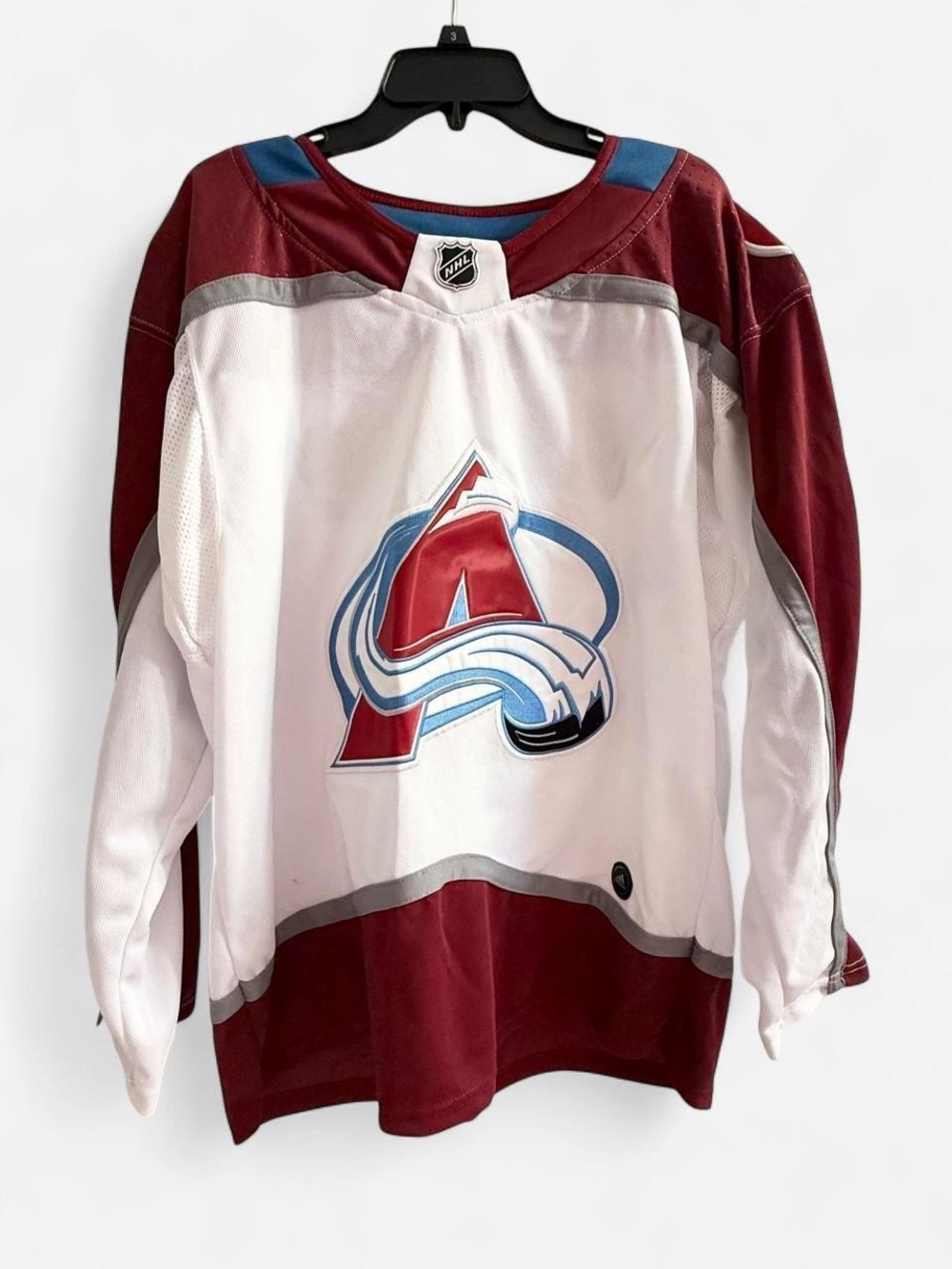 NHL Colorado Avalanche White & Burgundy Hockey Jersey